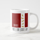 赤モダン白金ゴールドクリスマスキャット ジャンボコーヒーマグカップ (右)