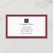 赤モダン白金ゴールドサンキューカード 名刺 (裏面)