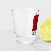 赤モダン白金ゴールド猫クリスマス ショットグラス (左)