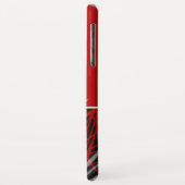 赤モダン白黒抽象芸術モノグラム Case-Mate iPhoneケース (裏面/左)