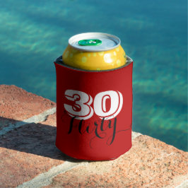 赤モダン白30および気のあるそぶりをした誕生日応援おもしろい 缶クーラー