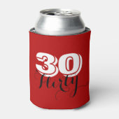 赤モダン白30および気のあるそぶりをした誕生日応援おもしろい 缶クーラー (缶正面)