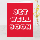 赤モダン白 カード (黄色い花)