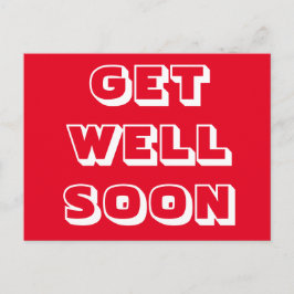 赤モダン白 ポストカード