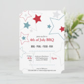 赤モダン白&青の星 招待状 (スタンド正面)