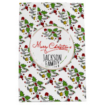 赤モダン緑のホリーベリークリスマス