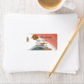 赤モダン緑クリスマス差出人住所 ラベル (インサイチュ)