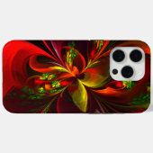 赤モダン緑フローラ抽象芸術アートパターン#05 Case-Mate iPhoneケース (裏面 (横))