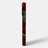 赤モダン緑フローラ抽象芸術アートパターン#05 Case-Mate iPhoneケース (裏面 / 左)