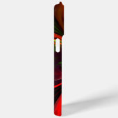 赤モダン緑フローラ抽象芸術アートパターン#05 Case-Mate iPhoneケース (裏面 / 右)