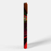 赤モダン緑フローラ抽象芸術アートパターン#05 Case-Mate iPhoneケース (裏面 / 右)