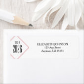 赤モダン線、クラス、卒業 ラベル (インサイチュ)