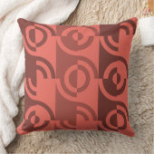 赤モダン色の円形の破片 クッション (ブランケット)