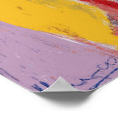 赤モダン色の黄水彩自由の女神 ポスター (角)