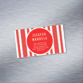 赤モダン色 マグネット名刺 (インサイチュ)