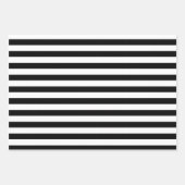 赤モダン色、黒、白の丸とストライプ白 ラッピングペーパーシート (正面3)