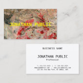 赤モダン茶色抽象芸術テンプレートプロフェッショナル 名刺 (正面/裏面)