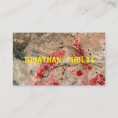 赤モダン茶色抽象芸術テンプレートプロフェッショナル 名刺 (正面)