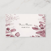 赤モダン葉名刺 名刺 (正面)