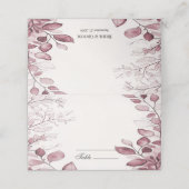 赤モダン葉座席表 プレイスカード (外部開封)