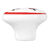 赤モダン蝶かわいらし女の子の引き出しノブ セラミックノブ (側面)