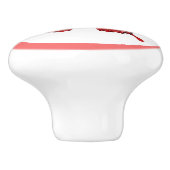 赤モダン蝶かわいらし女の子の引き出しノブ セラミックノブ (側面)