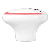 赤モダン蝶かわいらし女の子の引き出しノブ セラミックノブ (側面)