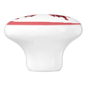 赤モダン蝶ガールの引き出しノブ セラミックノブ (側面)