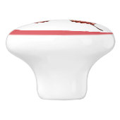 赤モダン蝶ガールの引き出しノブ セラミックノブ (側面)