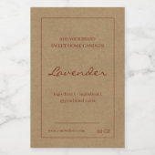 赤モダン褐色のクラフト紙原料製品 フードラベル (シングルラベル)