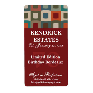 赤モダン誕生日ワイン(375ml) ラベル