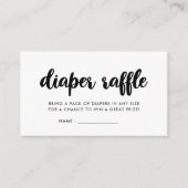 赤モダン赤シャワーおむつラッフルインサート エンクロージャーカード (正面)