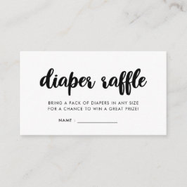 赤モダン赤シャワーおむつラッフルインサート エンクロージャーカード