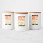 赤モダン金ゴールドグリッター製品ラベルジュエリーロゴ フードラベル (ボトル)