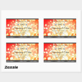 赤モダン金ゴールドグリッター製品ラベルジュエリーロゴ 長方形シール (シート)