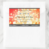 赤モダン金ゴールドグリッター製品ラベルジュエリーロゴ 長方形シール (バッグ)