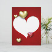 赤モダン金ゴールドバレンタインハート (スタンド正面)