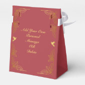 赤モダン金ゴールド50素晴らしい誕生日写真 フェイバーボックス (裏面サイド)