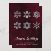 赤モダン銀スノーフレーク事業 シーズンカード (正面/裏面)