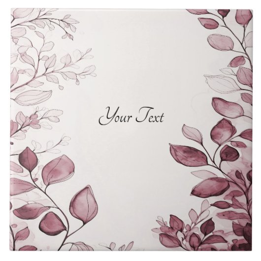 赤モダン離れ線瓦 タイル (正面)