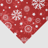 赤モダン雪片クリスマスティッシュペーパー 薄葉紙 (詳細)