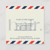 赤モダン青エレガント美しい割引カード 割引カード (裏面)