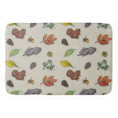 赤モダン鳥 バスマット (正面)