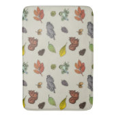 赤モダン鳥 バスマット (正面縦)