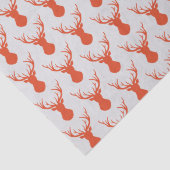 赤モダン鹿の頭のシルエット 薄葉紙 (詳細)