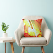 赤モダン黄抽象芸術 クッション (椅子)