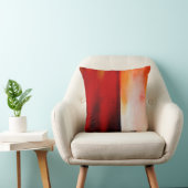 赤モダン黄色の白カラフル抽象芸術絵画 クッション (椅子)