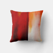 赤モダン黄色の白カラフル抽象芸術絵画 クッション (裏面)