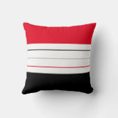 赤モダン黒グレーストライプ クッション (裏面)