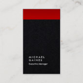 赤モダン黒プロフェッショナルミニマル 名刺 (正面)